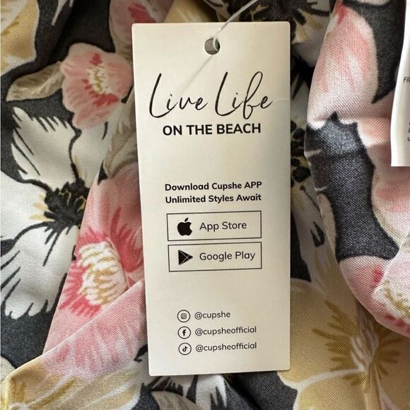 Cupshe Multi Colored Floral Patterned Smocking Mini Dress Women’s Medium - Picture 7 of 8